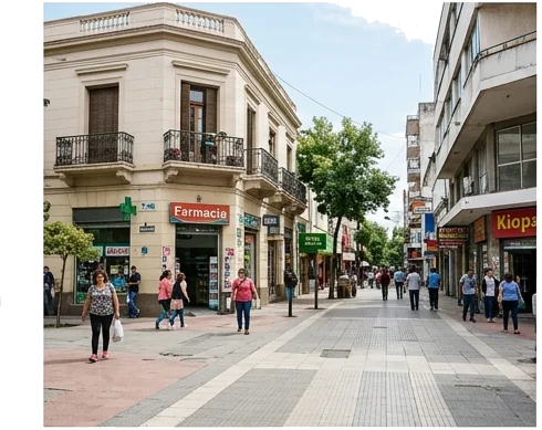 Plazas, centro y vida a pie
